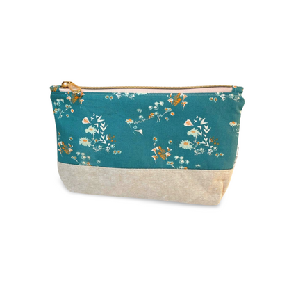 Bookish Tiny Flowers Zipper Pouch