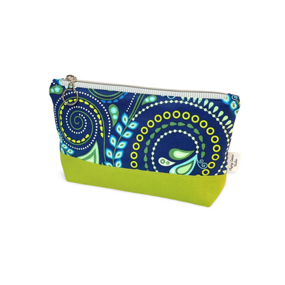 Green Paisley Zipper Pouch