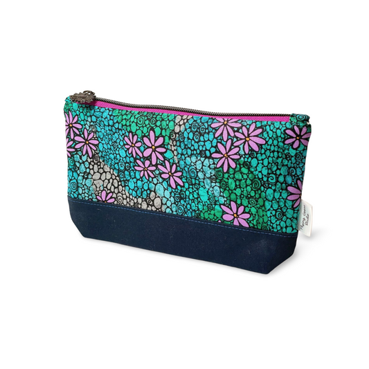 Stained Glass Floral Medium Pouch