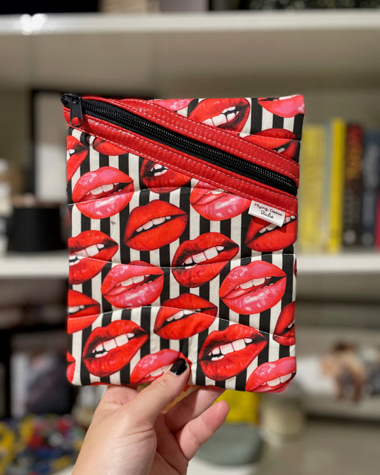 Striped Lips Book/Kindle Sleeve