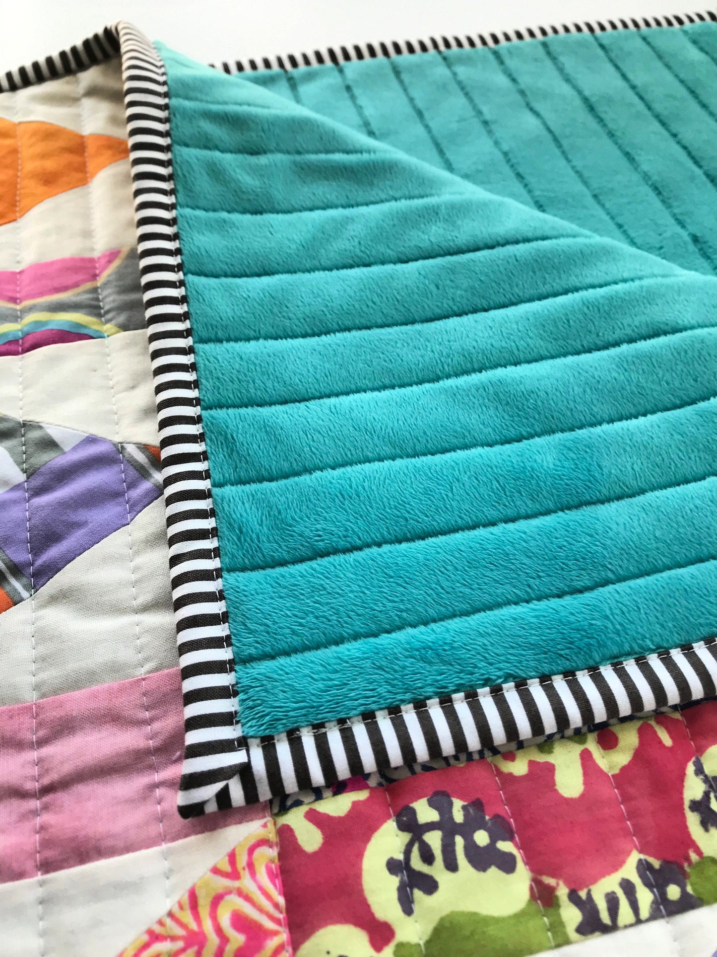 Colorful Triangles Baby Quilt