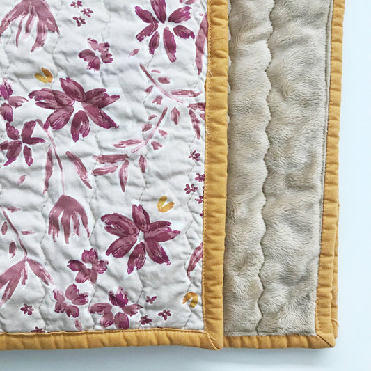 Rustic Flowers Baby Quilt